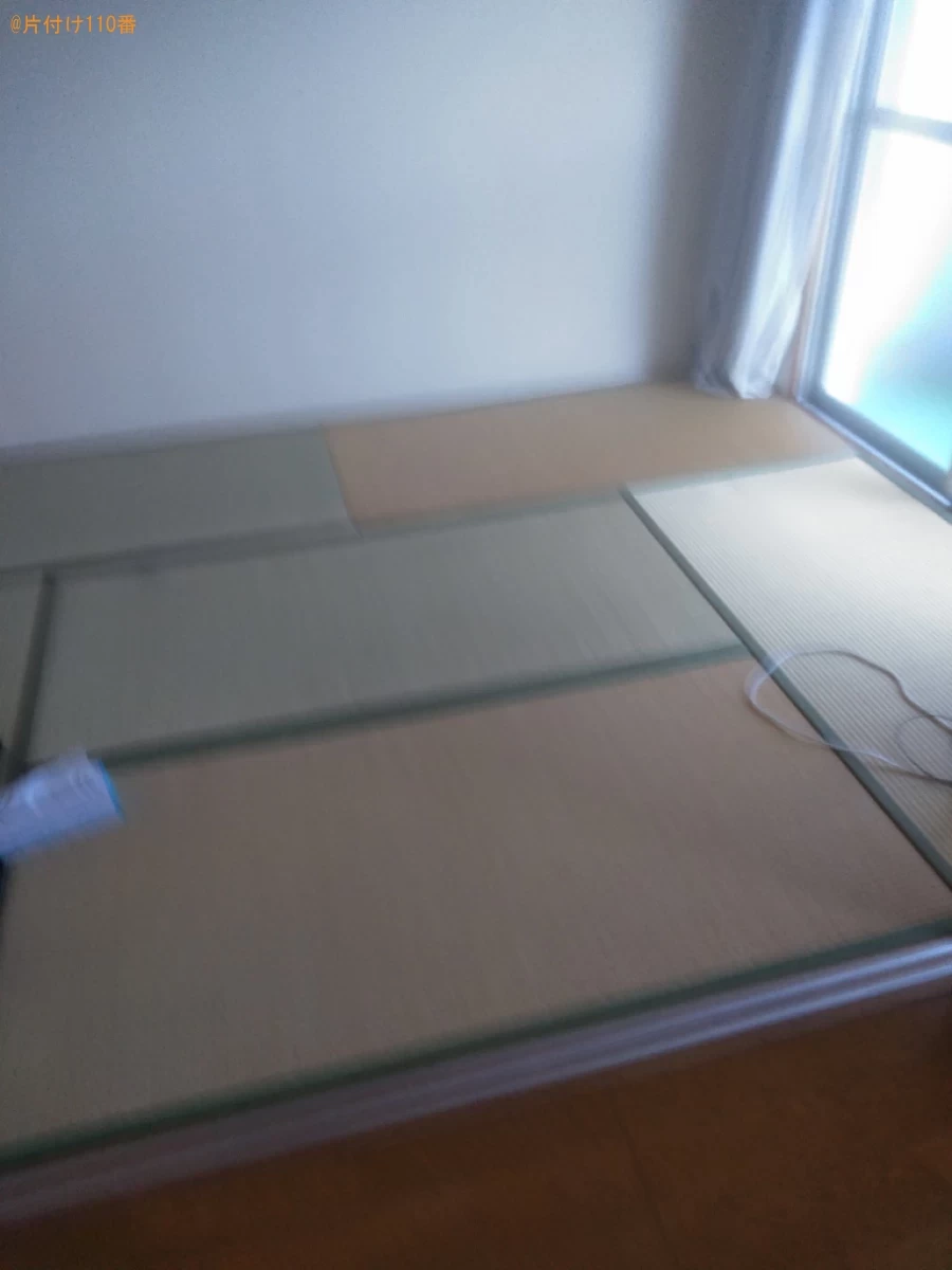 【松山市】マットレス付きシングルベッド、こたつ、布団、絨毯の回収