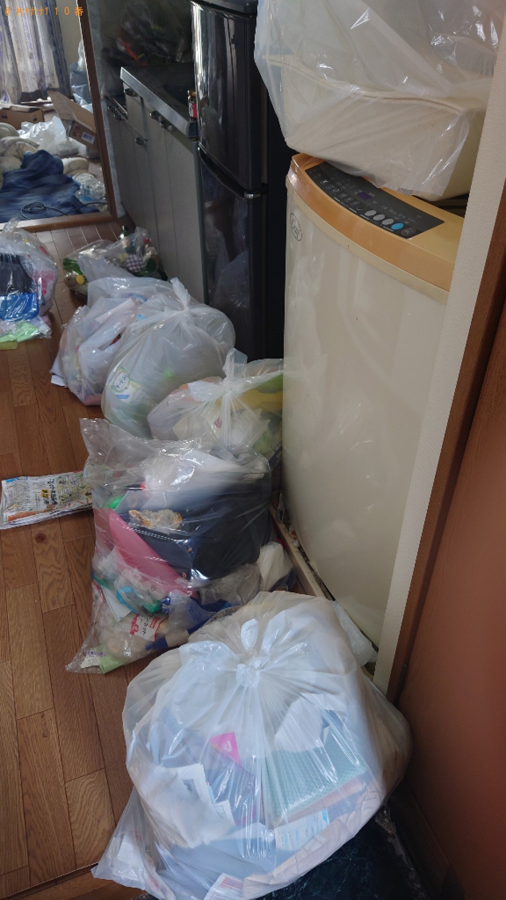 【松山市鷹子町】冷蔵庫、洗濯機、電子レンジ、一般ごみ等の回収